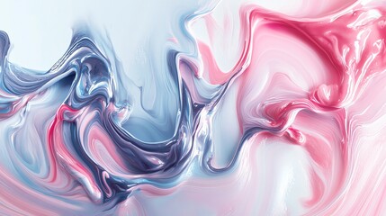 Obraz premium Abstract background with swirls of pink and blue paint.
