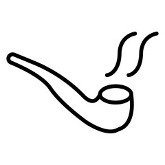 Smoking Pipe Vector Icon Style