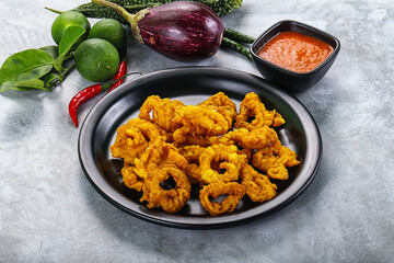 Golden fried squid crispy tempura