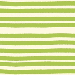 Green and Cream Striped Seamless Pattern for Textile and Design
