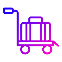 luggage cart icon