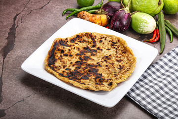 Indian cuisine stuffed Aloo paratha