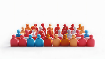Obraz premium Audience icon cinema 3D