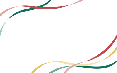 シンプルな流れるようなリボンのフレーム背景