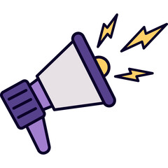 Megaphone Flat Illustration