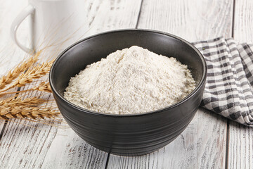 Wheat flour heap for bake