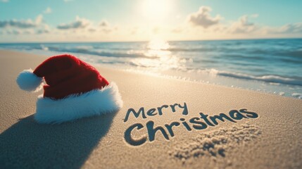 The Christmas Hat on Beach