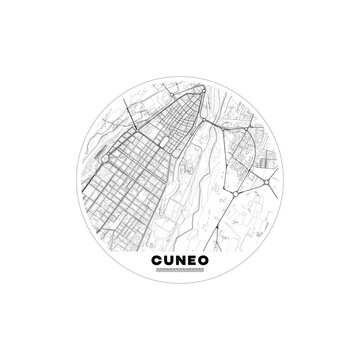 vector map of the city of cuneo