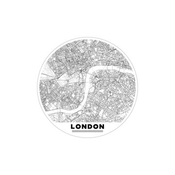 vector map of the city of london
