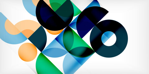 Colorful circle abstract background. Template for wallpaper, banner, presentation, background