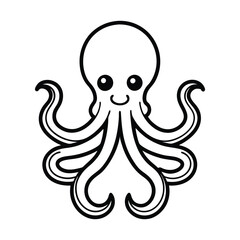  octopus icon isolated on white background
