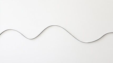 Obraz premium A single line drawn across a white canvas, embodying the idea of simplicity and elegance in visual design.