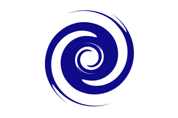 青い渦巻のかっこいいイラスト