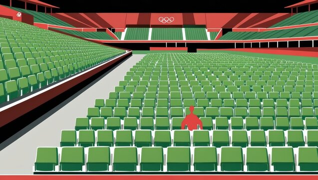 tribunes of the football stadium