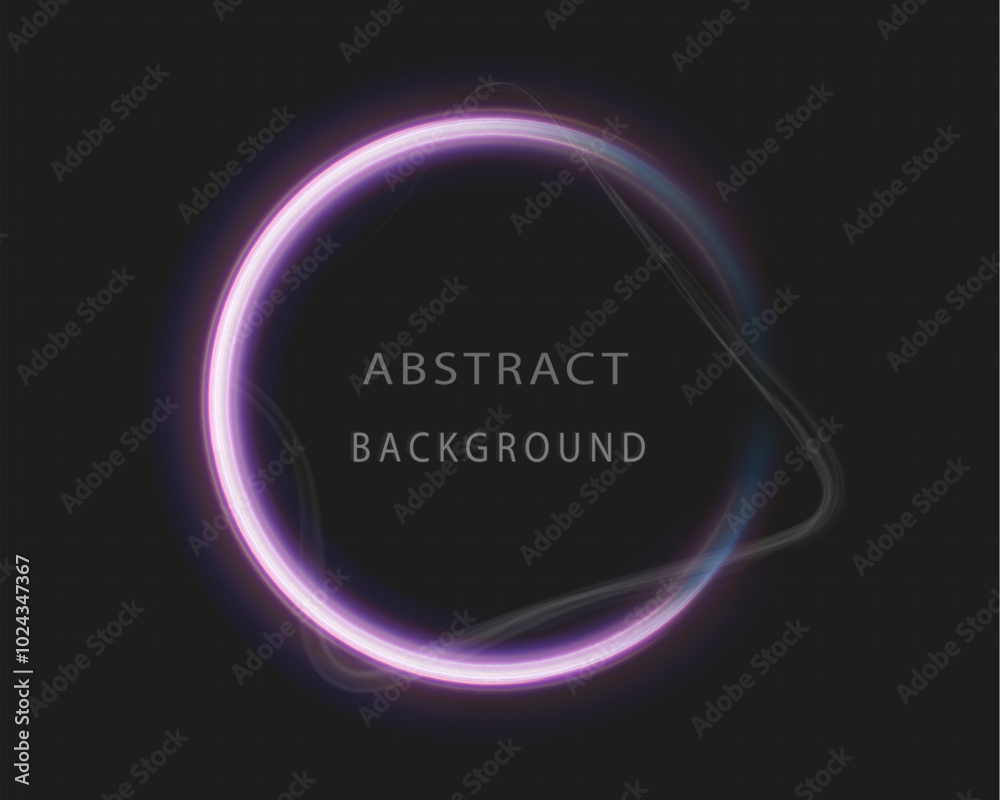 Poster light circle with smoke. abstract creative background.vector illustration.