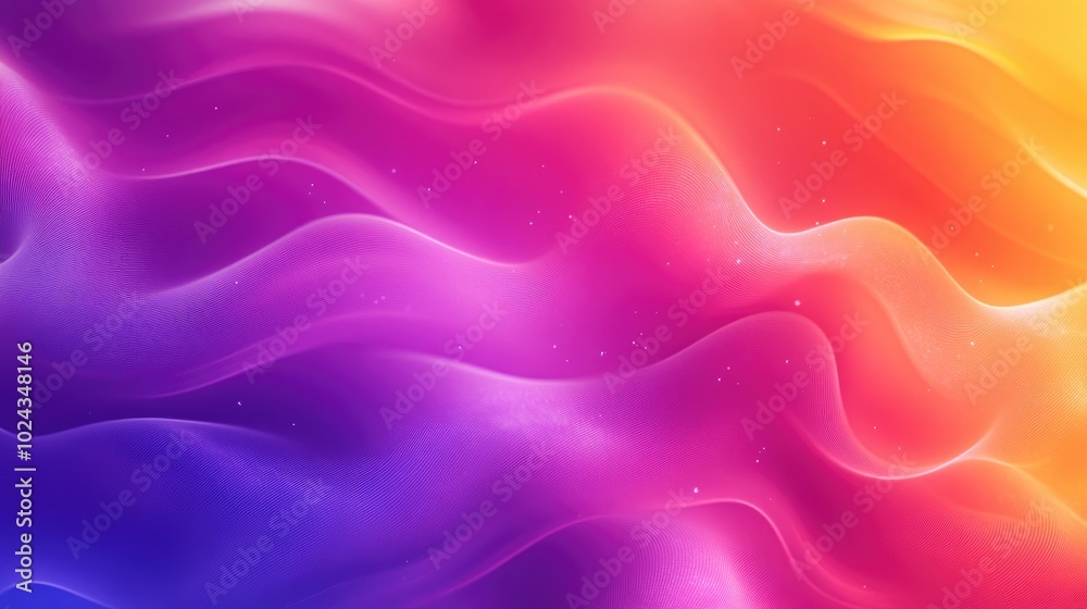 Aufkleber Abstract geometric texture featuring a vibrant blurred background with gradient waves perfect for fantasy patterns presentations digital printing or design elements