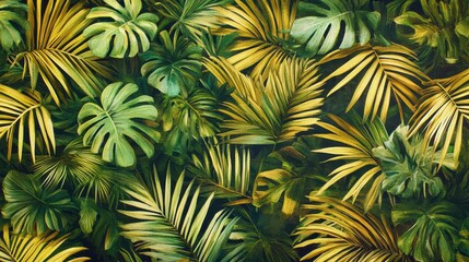 Vibrant Tropical Foliage - Lush Jungle Leaves and Fronds