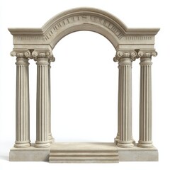 A classical architectural archway with columns, showcasing an elegant design.