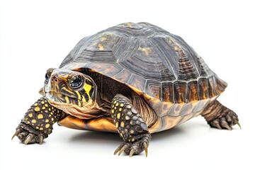 Obraz premium common box turtle, isolated on white