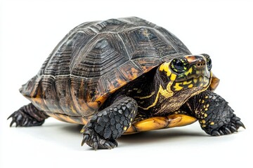 common box turtle, isolated on white