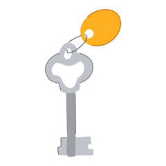 card door key hotel cartoon. security lock, checkin checkout, reception concierge card door key hotel sign. isolated symbol vector illustration