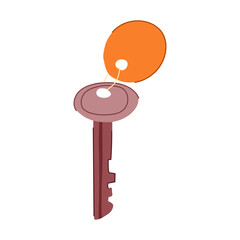 security door key hotel cartoon. lock checkin, checkout reception, concierge suite security door key hotel sign. isolated symbol vector illustration