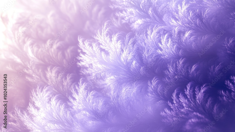 Aufkleber Abstract white and purple blurred fractal background Fantasy inspired fractal texture Digital artwork created through 3D rendering techniques