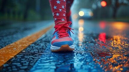 Memorial Day ideas USA Flag in tights