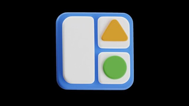 3D Animation of Template | Alpha Channel