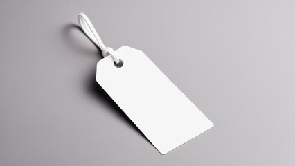 High-quality clothing tag mockup featuring a rectangular layout. Ideal for fashion design presentations, retail branding, or product labels with no added logos or text