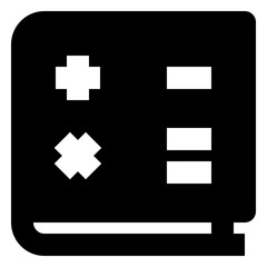 math book solid icon