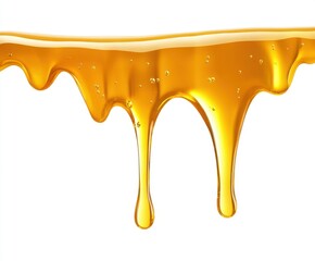 Honey dripping isolated on a white background
