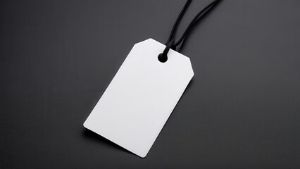 High-quality clothing tag mockup featuring a rectangular layout. Ideal for fashion design presentations, retail branding, or product labels with no added logos or text