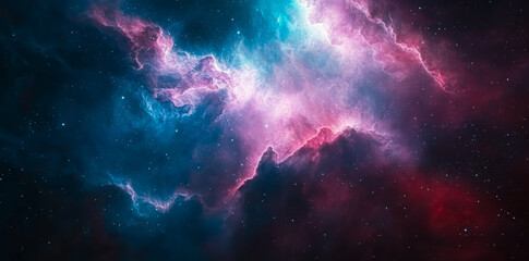 Colorful space nebula and galaxy universe astronomy science background. 