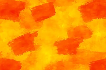 Obraz premium Bright Orange Watercolor Abstract with Splash Effects