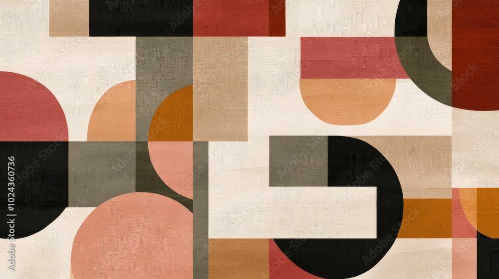 Poster abstract geometric color block art pattern suitable for carpets wall decor and wallpaper designs