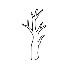 Obraz premium Dry Tree Trunk Outline 