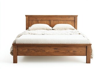 Platform bed isolate on white background, clipping path