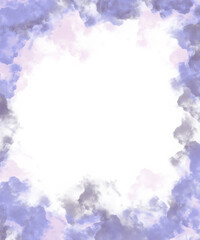 Obraz premium Abstract Watercolor Frame Multicolor Smoke Cloud Decorative Abstract Blurry Modern Blurry Blur Simple Aesthetic Multiple Color