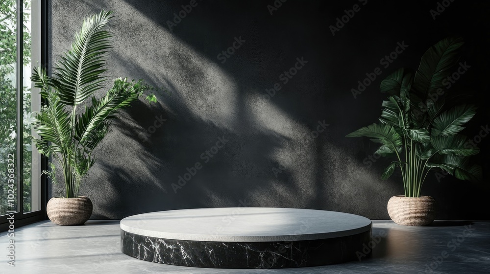 Poster 3d podium display for product mockup background