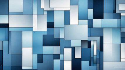 Blue abstract elements in a 3D composition