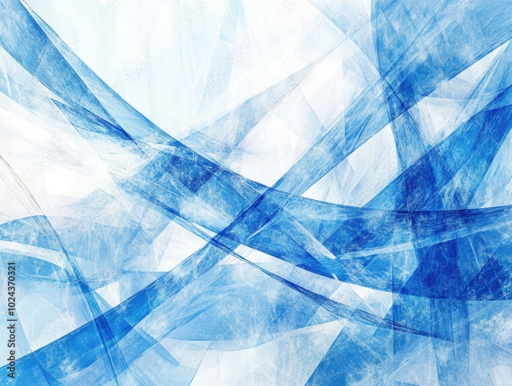 Poster abstract background design featuring blue lines in a painterly style