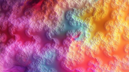 A vibrant and imaginative fractal background in a spectrum of colors