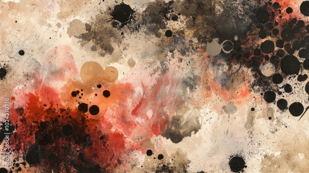 Poster abstract painting featuring tie dye patterns with a modern color palette the artwork showcases a nat