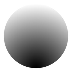 Shadow Black Circle fade up on transparent background