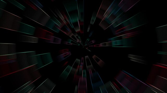 Square contour line shapes with vibrant colors animation
