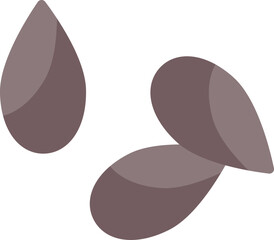 Three brown seeds symbolizing growth and potential.