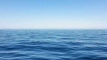 Obraz premium Serene ocean horizon clear blue sky