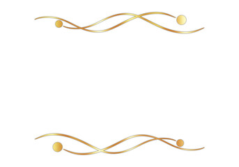 Classic Bronze Text Frame, Isolated on White