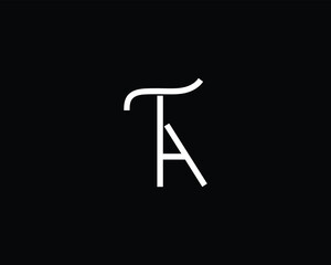 creative letter TA logo design template